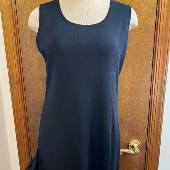 Exclusively Misook Black Acrylic Dress Size Medium - Picture 7 of 11